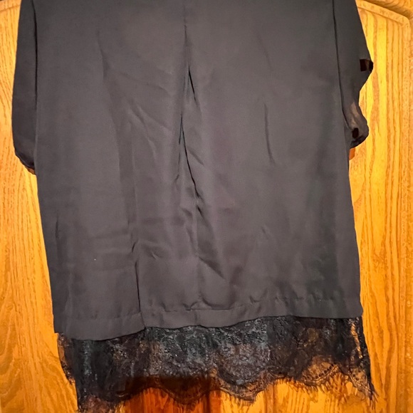 Torrid Black Lace Trim Blouse - Picture 3 of 3